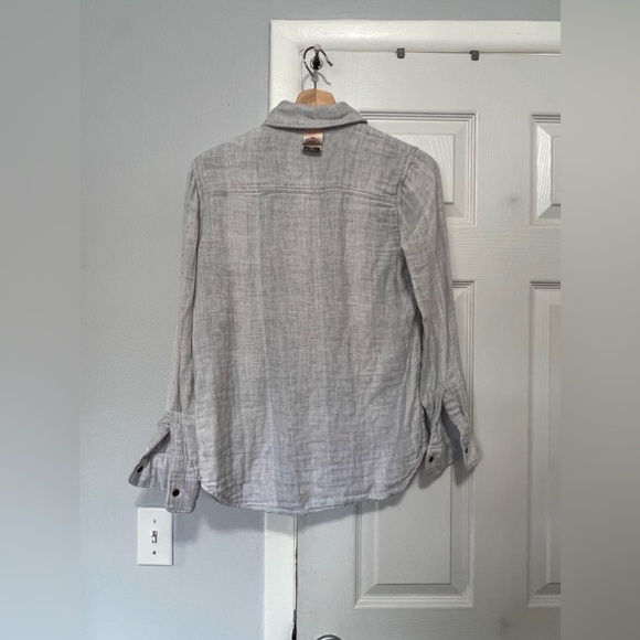 Faherty Reversible Belmar Shirt PEARL GRAY BUFFALO XS - Picture 5 of 8